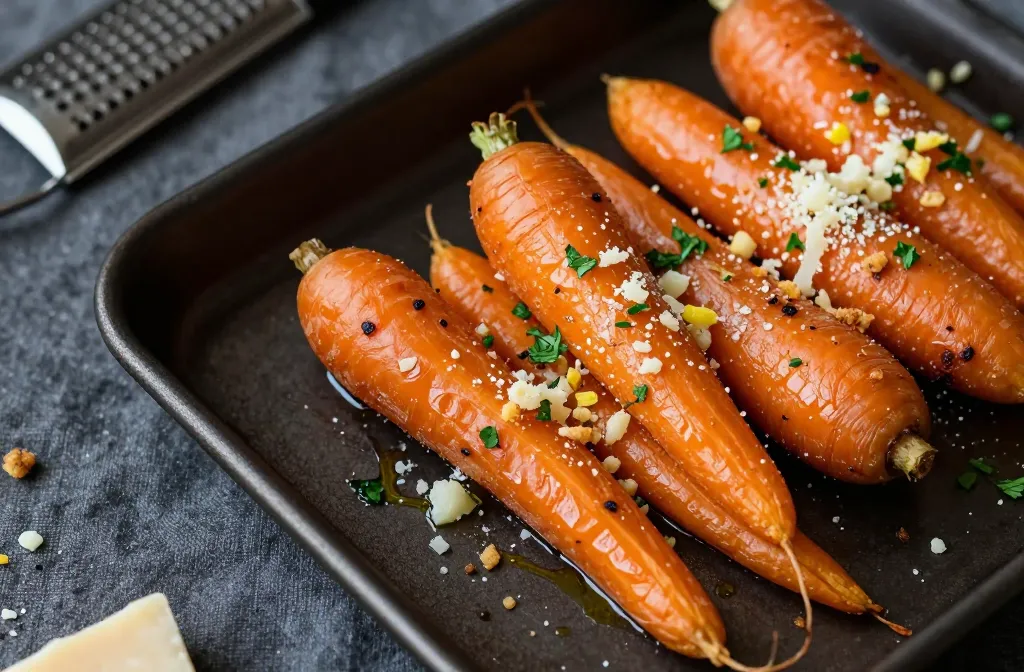 Crispy Creamy Smashed Carrots with Parmesan Bliss