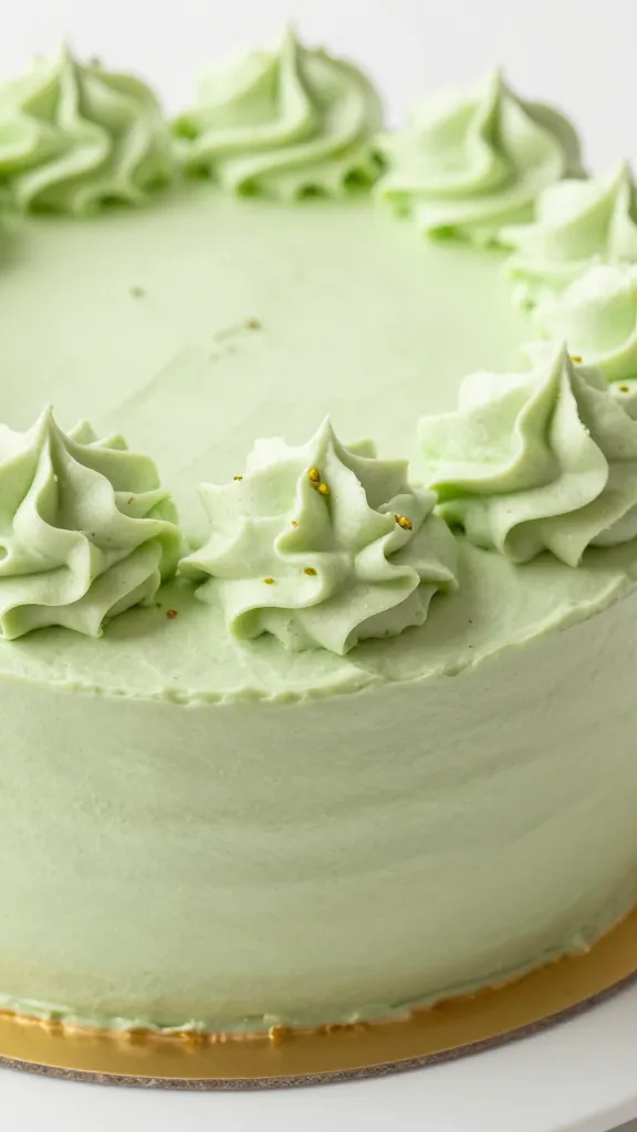 Travel Solo As A Women All Across The Globe!!! pale green pistachio cake with whipped topping, close-up