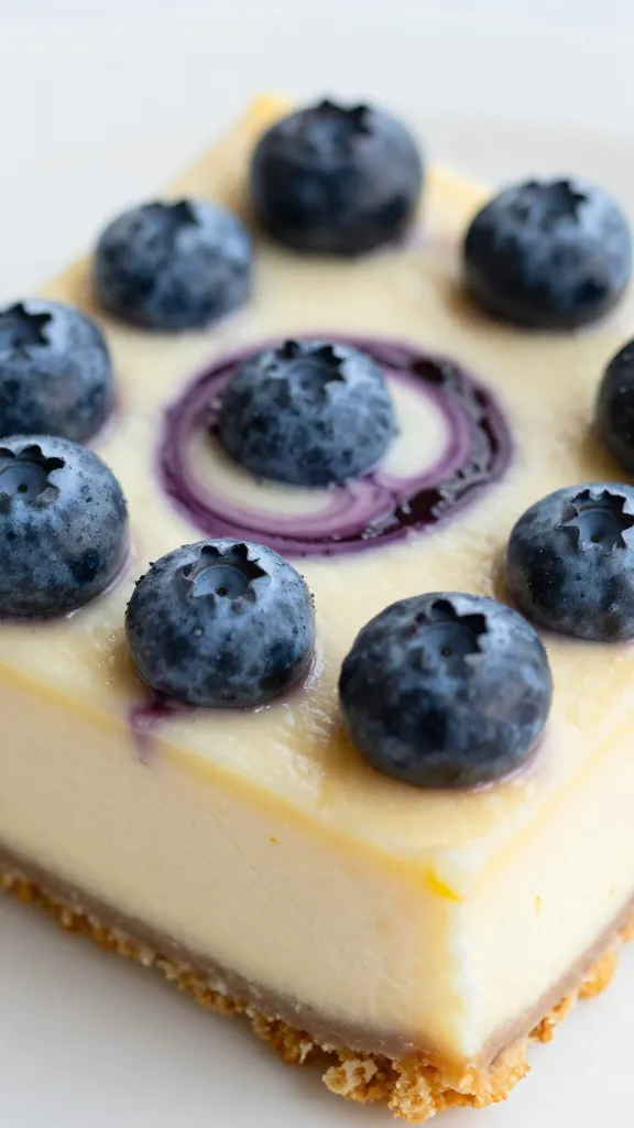 Travel Solo As A Women All Across The Globe!!! close-up blueberry swirl on lemon cheesecake bar