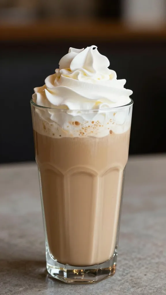 Travel Solo As A Women All Across The Globe!!! Vanilla bean frappuccino in clear glass, whipped cream swirl