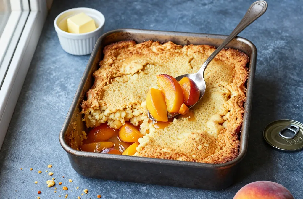 Irresistible 3 Ingredient Peach Cobbler Dump Cake