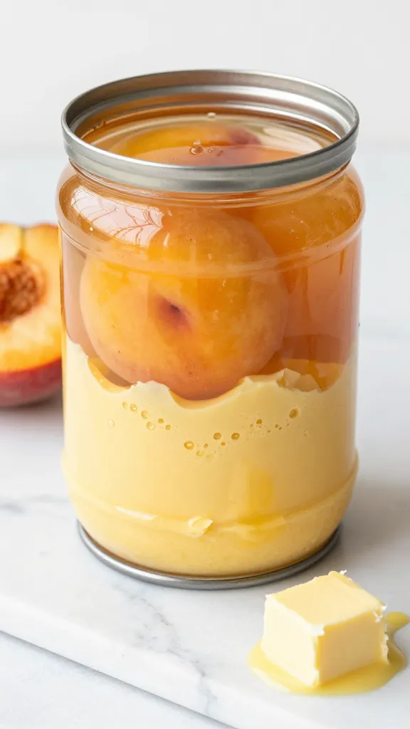 Travel Solo As A Women All Across The Globe!!! Canned peaches, yellow cake mix, melted butter on marble