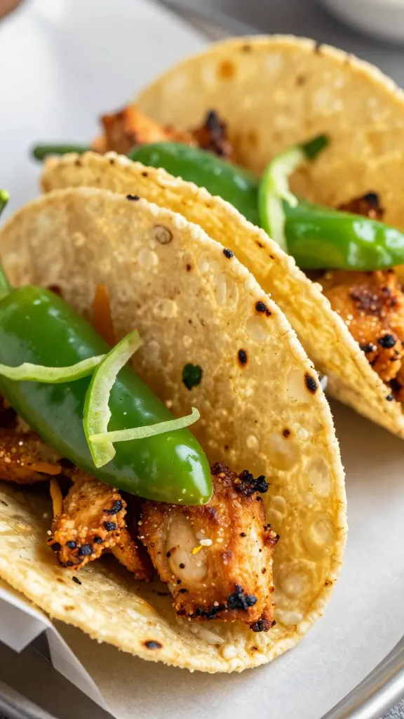 Travel Solo As A Women All Across The Globe!!! Green chili chicken tacos on charred corn tortillas