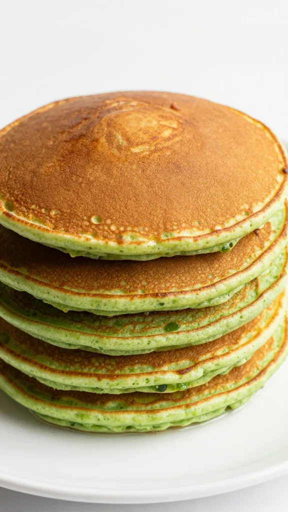 Travel Solo As A Women All Across The Globe!!! stack of green pancakes with crispy edges on white plate