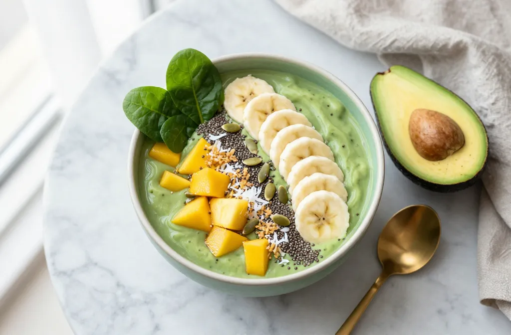 Shamrock Green Smoothie Bowl That Tastes Like Dessert