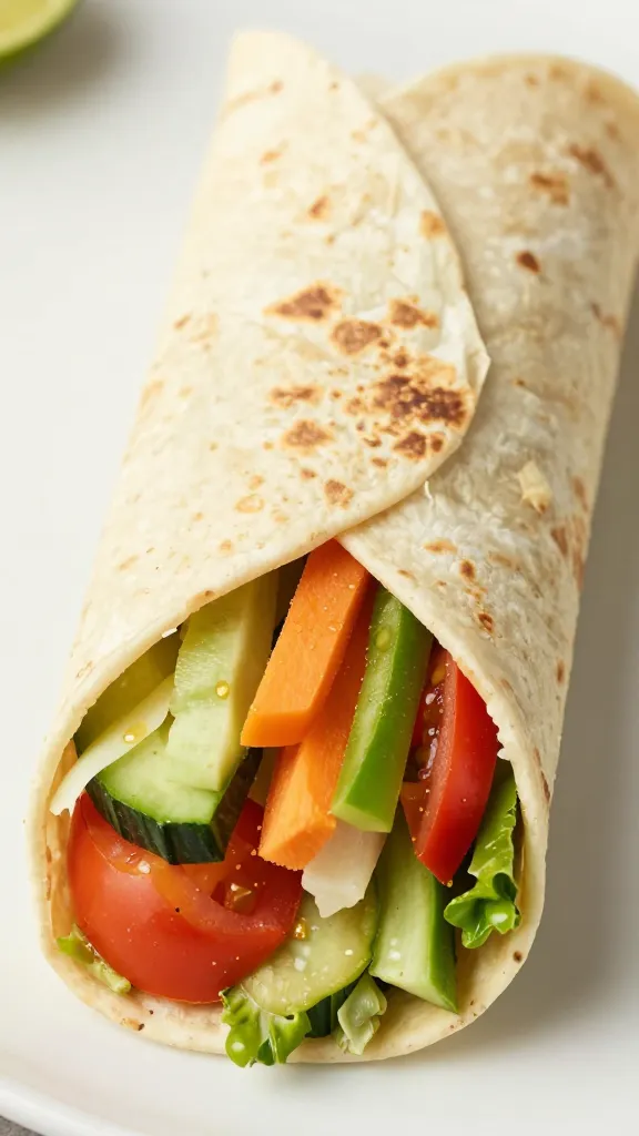 Travel Solo As A Women All Across The Globe!!! tortilla wrap with colorful veggies before rolling, close-up