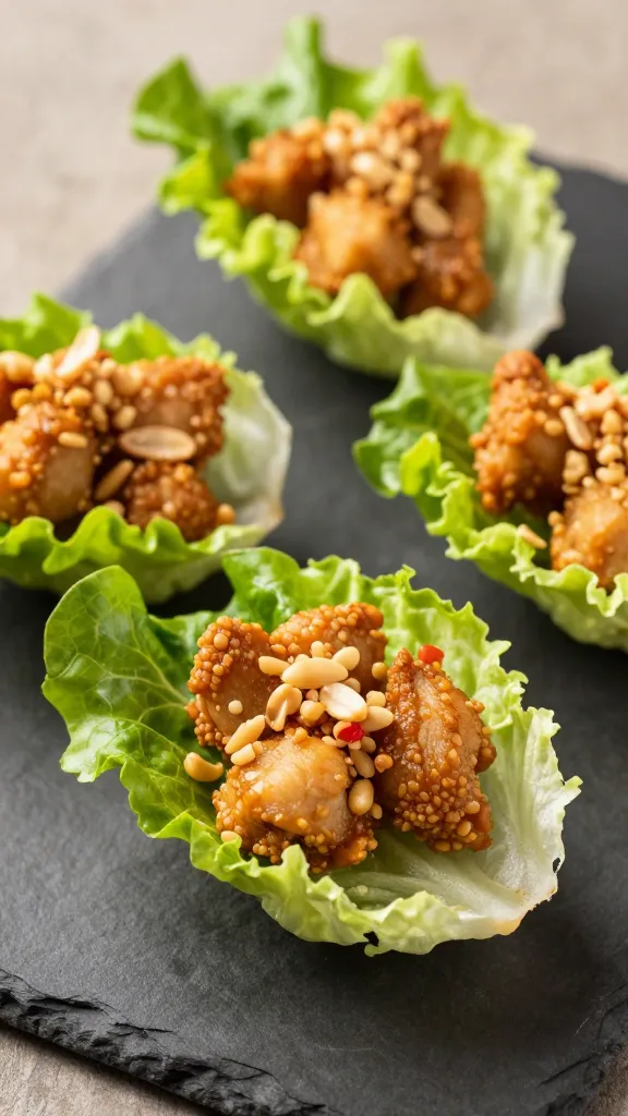 Travel Solo As A Women All Across The Globe!!! Thai peanut chicken lettuce cups on slate platter