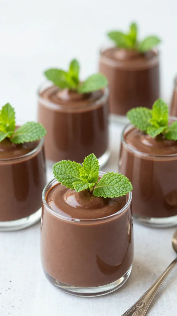 Travel Solo As A Women All Across The Globe!!! mint chocolate pudding cups with Andes mint garnish