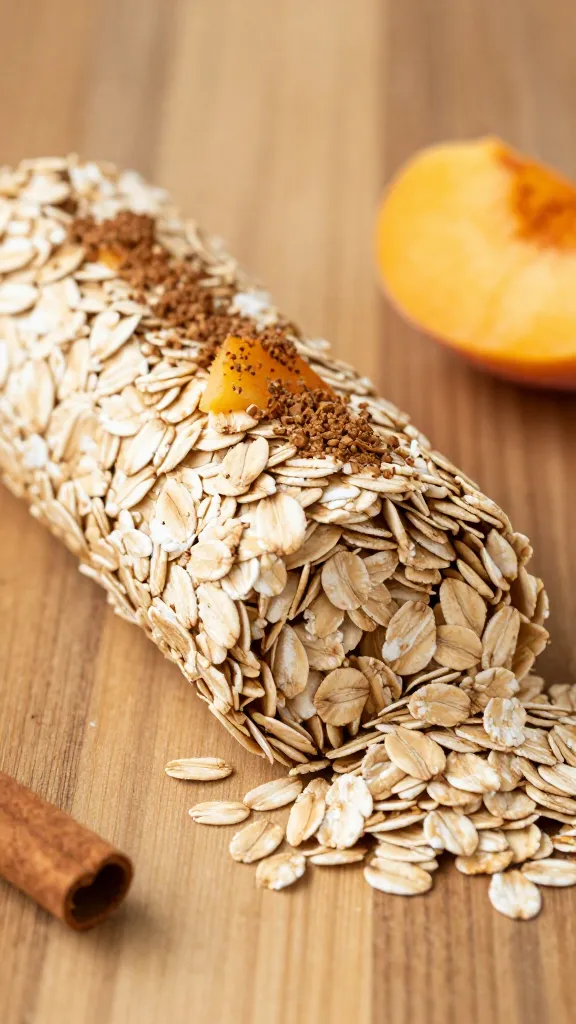 Travel Solo As A Women All Across The Globe!!! rolled oats, peach slices, cinnamon garnish on wooden table