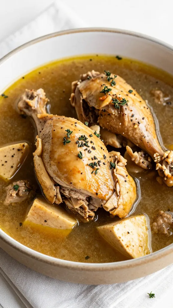 Travel Solo As A Women All Across The Globe!!! Irish chicken stew in rustic bowl, thyme garnish