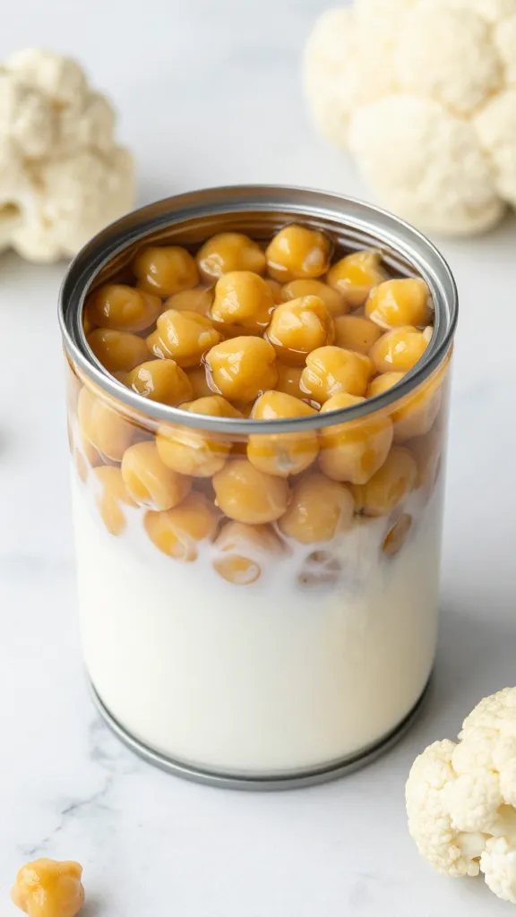 Travel Solo As A Women All Across The Globe!!! canned chickpeas, cauliflower florets, coconut milk on marble counter