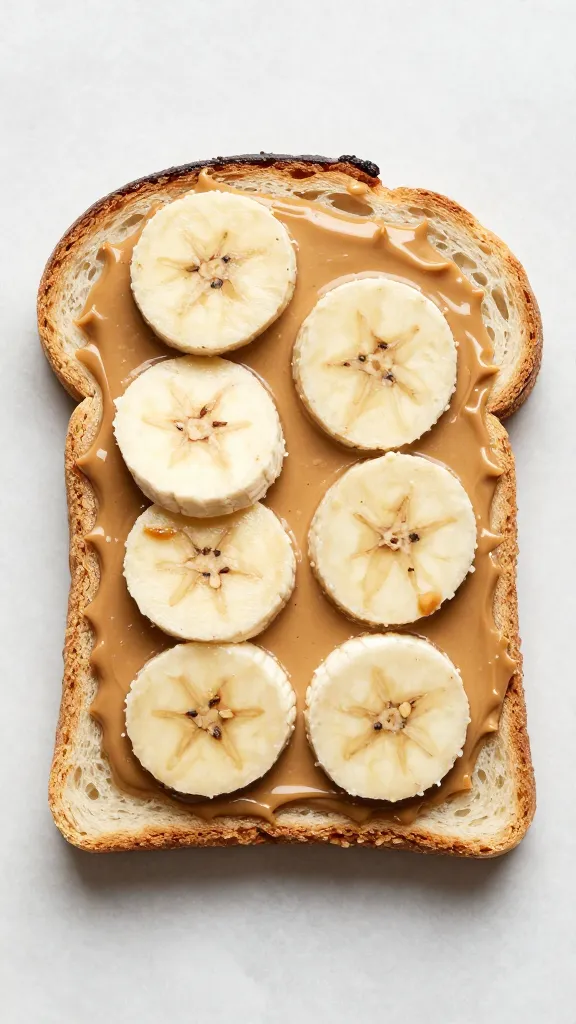 Travel Solo As A Women All Across The Globe!!! Peanut butter banana toast on rustic sourdough, overhead shot