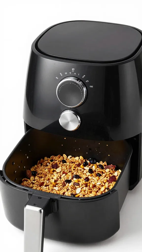 Travel Solo As A Women All Across The Globe!!! air fryer in modern kitchen, granola toasting on tray