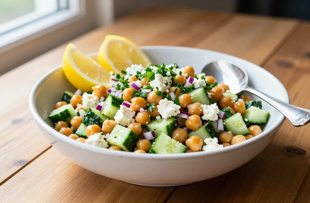 High Protein Chickpea Salad: Quick Power Lunch Boost