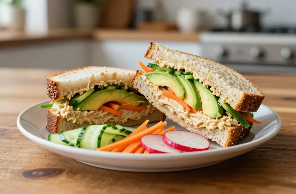 Hummus & Veggie Tea Sandwiches: Snack Magic