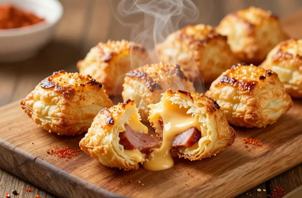 Crispy Ham & Cheese Puff Pastry Bites: Irresistible Snacking