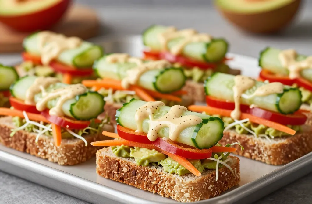 Spiced Mayo Veg Finger Sandwiches: Crunchy, Spicy Bite-Sized Delights