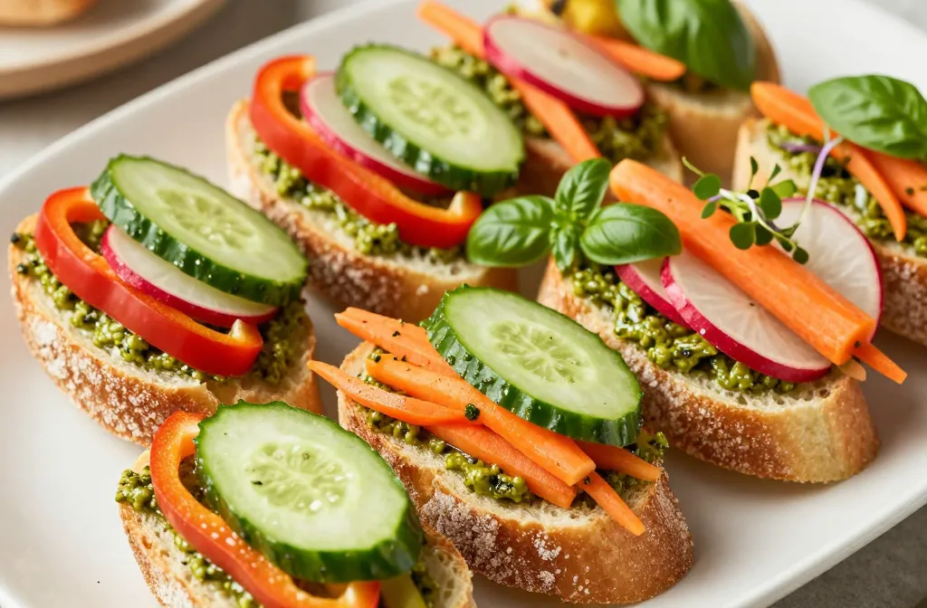 Pesto Veggie Finger Sandwiches: Bright, Bite-Sized Wow