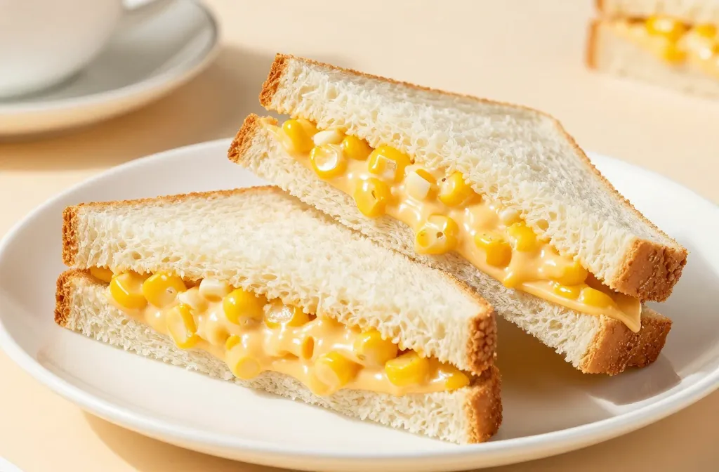 Corn & Cheese Tea Sandwiches: Crunchy Brunch Bliss