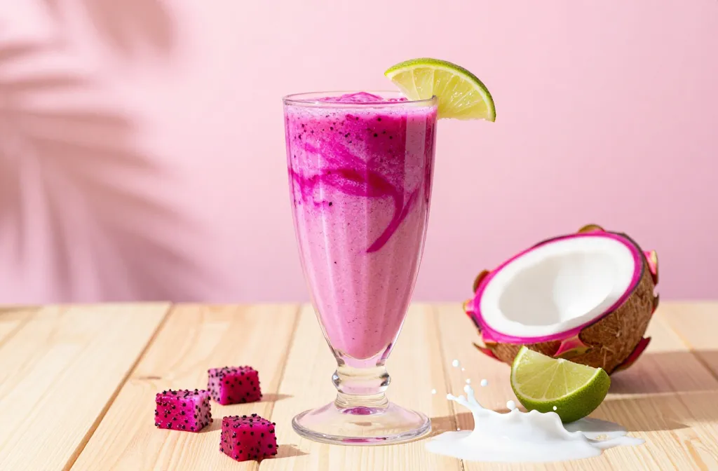 Dragon Fruit Coconut Smoothie (Pinterest Viral Pink) Secrets to Glow