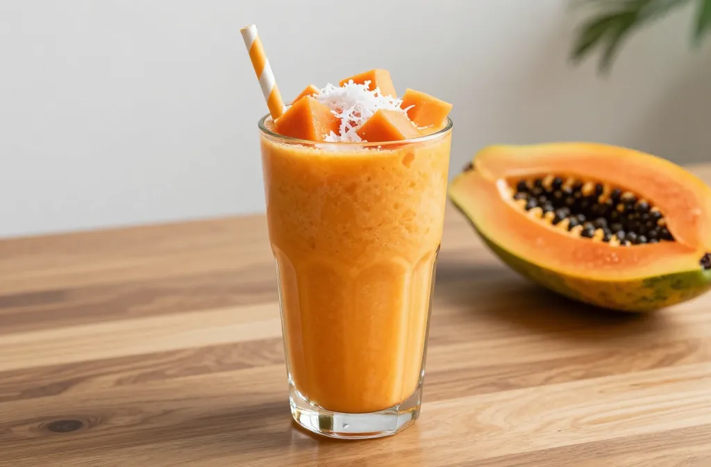 Papaya Coconut Smoothie (Gut-Friendly): Tropi-Glow Sip