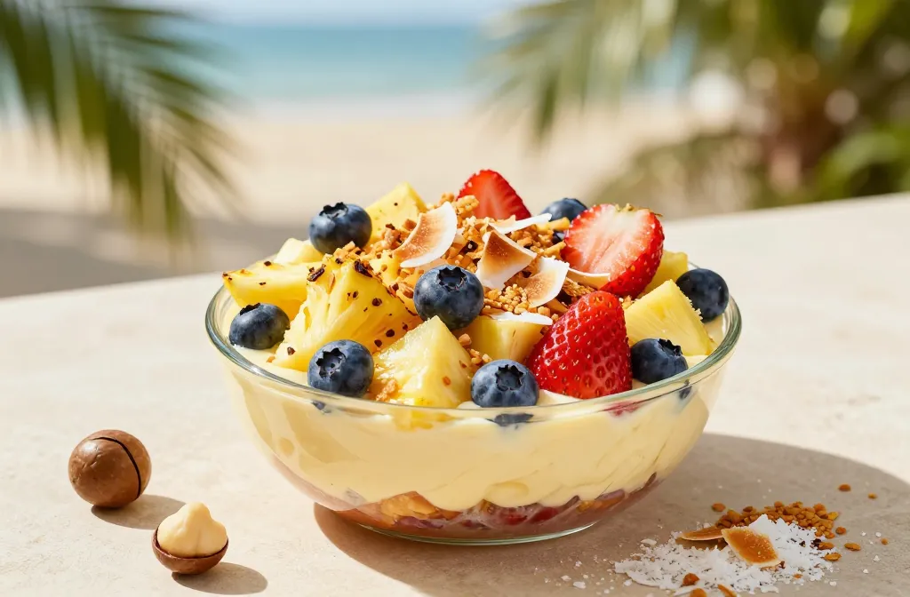 Berry Hawaiian Cheesecake Salad (Twist) Vibes in a Bowl