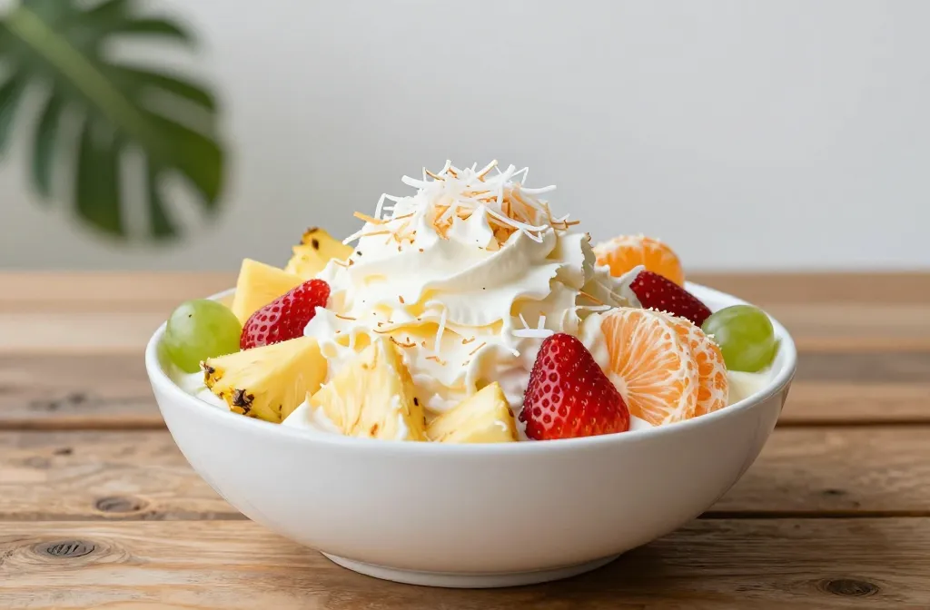 Coconut Cream Hawaiian Cheesecake Salad: a Vacation in a Bowl