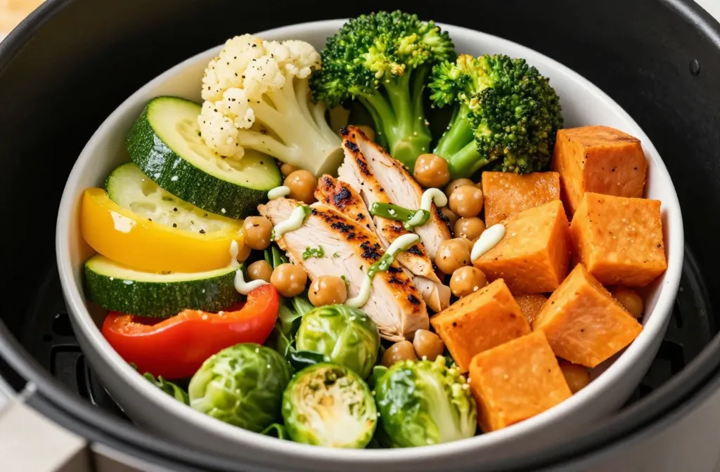 Air Fryer Weight Loss Veggie Bowl: Crunchy & Lean Wins
