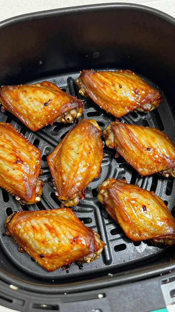Kitchen scene: wings drying before air fry