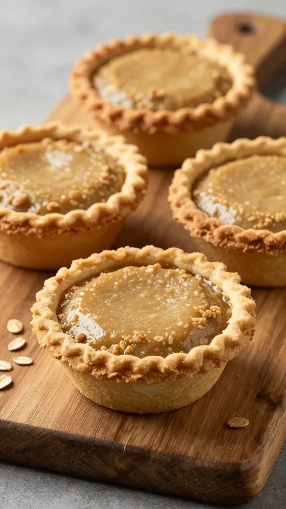 Gluten-free oatmeal cream pies on rustic wooden board