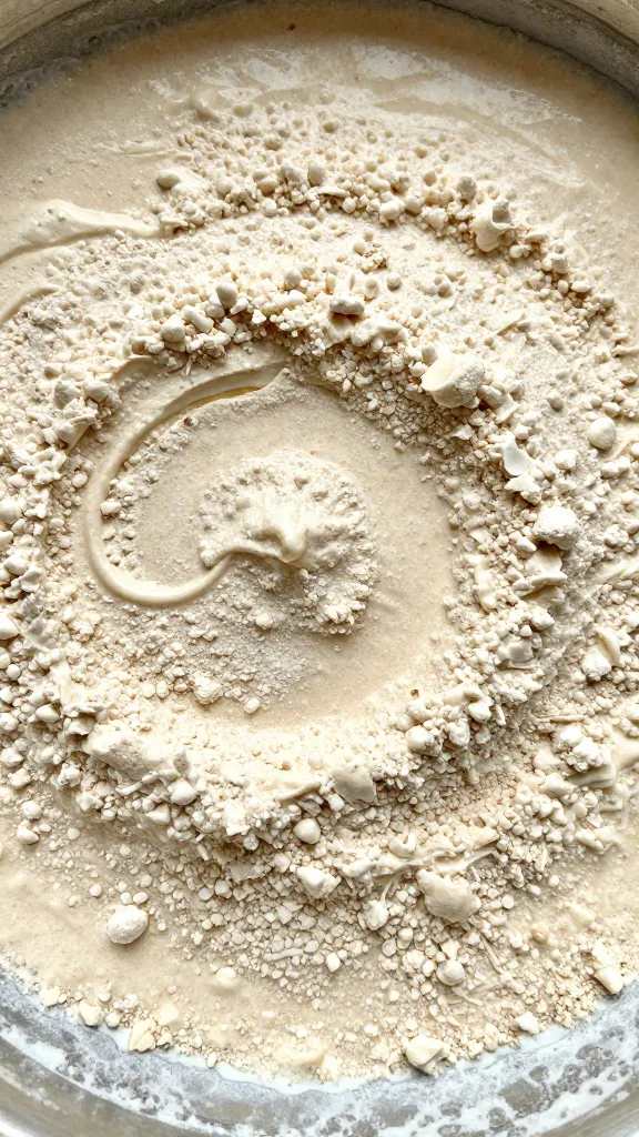 Pancakes batter textures: gluten-free flours close-up