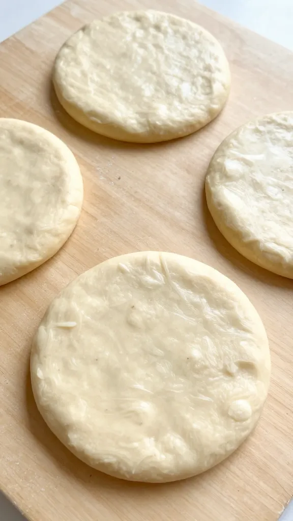 Rice-tapioca-potato gluten-free dough before baking on board