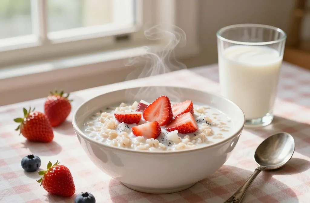 🍓 Strawberry Coconut Rice Porridge: Cozy Breakfast Magic