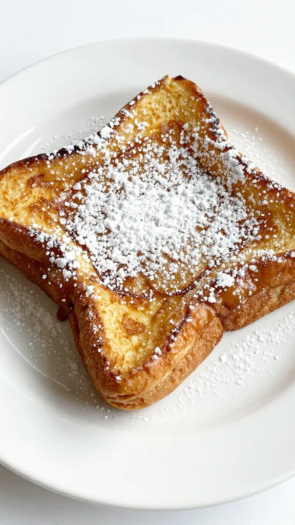 Travel Solo As A Women All Across The Globe!!! Soft Masala French Toast on a white plate with powdered sugar