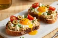 Travel Solo As A Women All Across The Globe!!! Loaded Mediterranean Hummus Toast with Eggs: Breakfast Glam