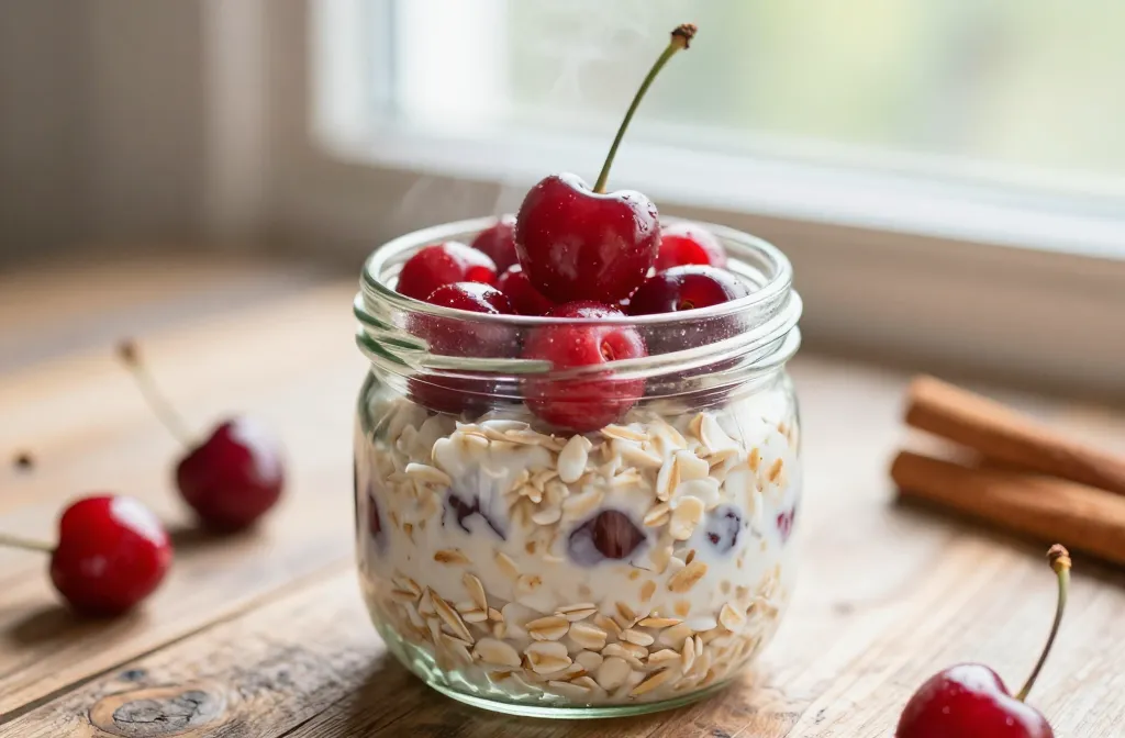 Overnight Oats with Tart Cherries: Breakfast Magic