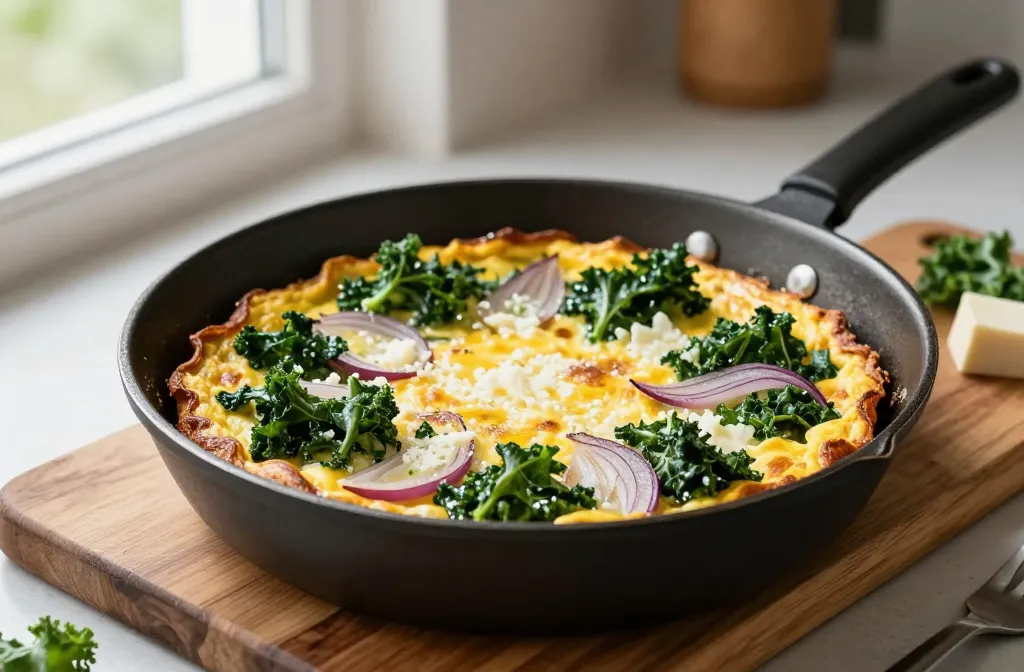 Kale and Red Onion Frittata: Brunch Mastery in One Pan
