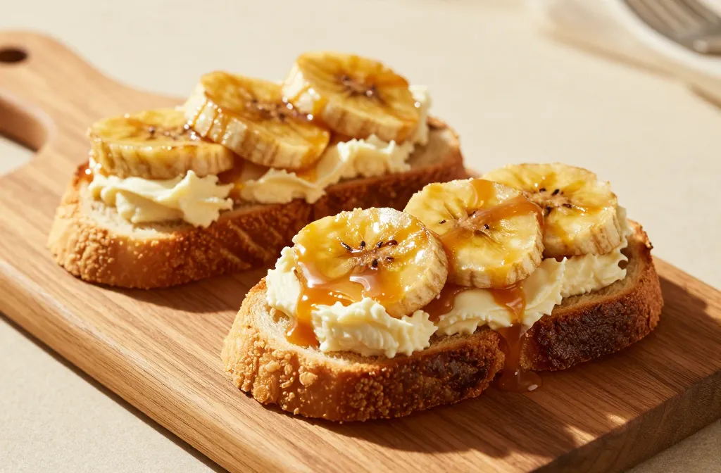 Gluten-Free Caramelized Banana Mascarpone Dessert Toasts: Dreamy Crunch Seared Deliciously