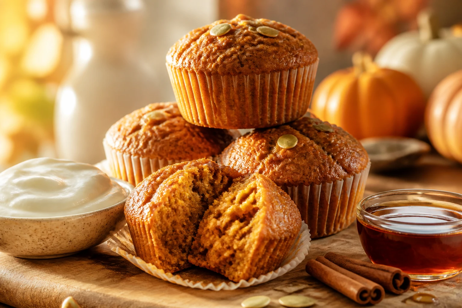 Healthy Protein Pumpkin Muffins: Moist & Mighty