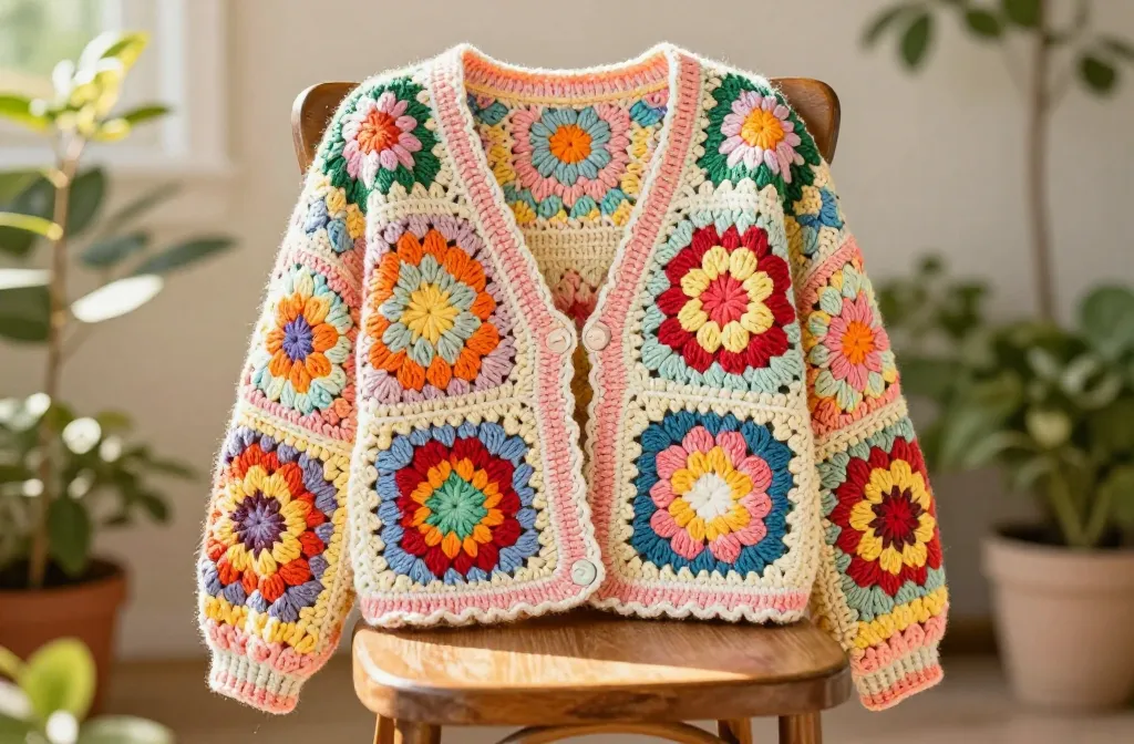 Travel Solo As A Women All Across The Globe!!! 12 Crochet Flower Granny Square Cardigan Ideas for Whimsy Wardrobes
